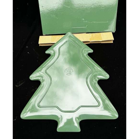 Melamine Knit Sweater Motif Design Christmas Platter Tree Brand New In Box! - Picture 6 of 11